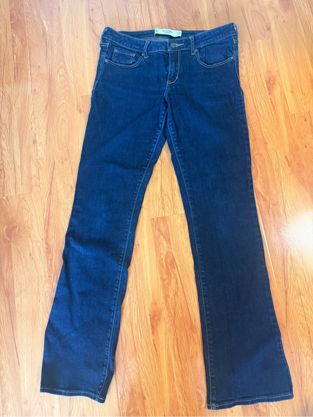 Abercrombie & Fitch Dark Blue Bootcut Jeans 6R W28 low rise